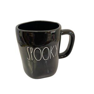 RAE Dunn Artisan Collection Black Spooky Halloween Mug Cup 3"W 5"H